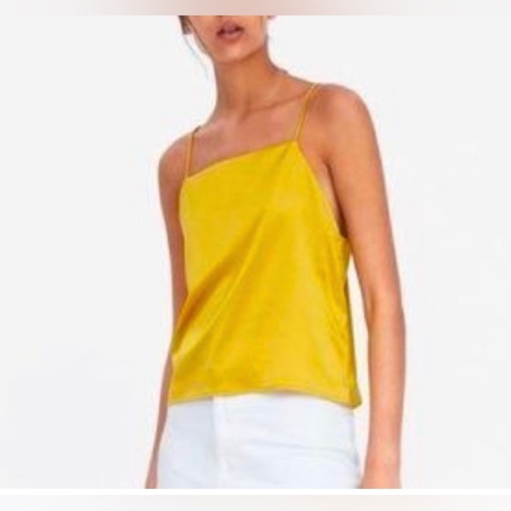 Zara cropped spaghetti strap tank top